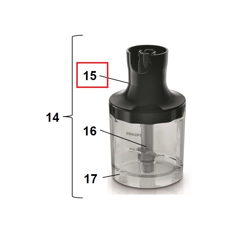 Редуктор для чаши измельчителя блендера Philips ProMix 300mL
