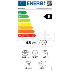 Eestlaetav pesumasin Electrolux, 6 kg, sügavus 37,8 cm, 1200 p/min, EW6SM326SE