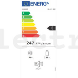 Jäävaba külmik Hisense, 336 L, kõrgus 201 cm, hall, RB435N4BWE