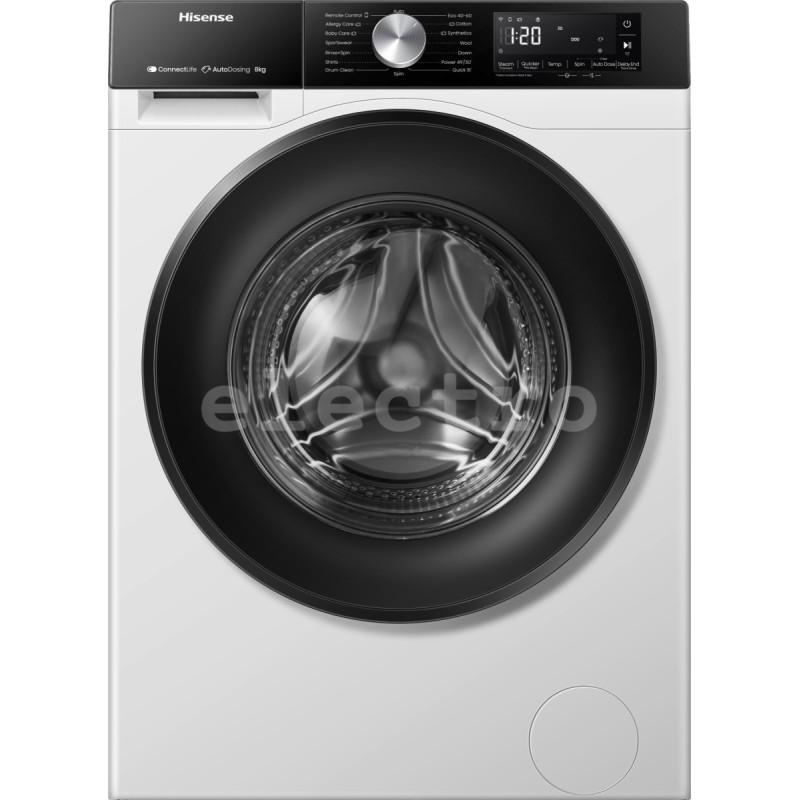 Eestlaetav pesumasin Hisense, 8 kg, sügavus 51 cm, 1400 p/min, WF3S8045BW3