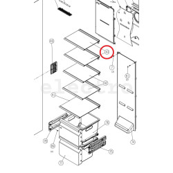 Hisense SBS külmiku sügavkülma ülemine klaasriiul, HK1945812