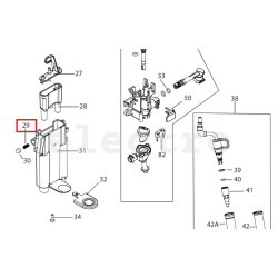 Пружина дозатора кофе для кофемашины Delonghi, 6132106200