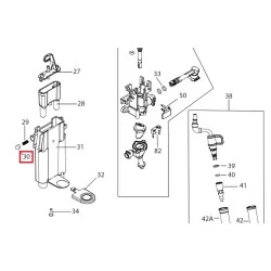 Delonghi kohvimasina kohvitila kõrguse regulaatori vedru kate, 5332227400