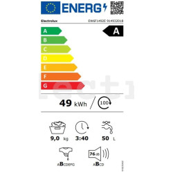 Eestlaetav pesumasin Electrolux, 9 kg, sügavus 63,6 cm, 1400 p/min, EW6F1492E