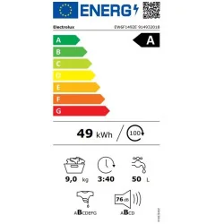 Eestlaetav pesumasin Electrolux, 9 kg, sügavus 63,6 cm, 1400 p/min, EW6F1492E Eestlaetav pesumasin Electrolux, 9 kg, sügavus 63,6 cm, 1400 p/min, EW6F1492E