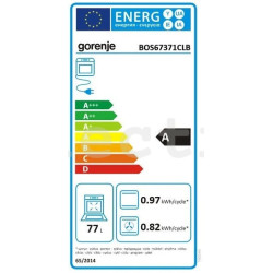 Интегрируемый духовой шкаф Gorenje, 77 л, черный, BOS67371CLB