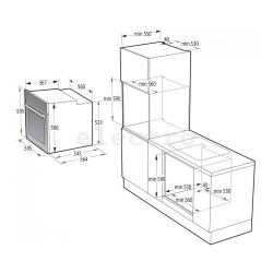 Integreeritav ahi Gorenje, 77 L, must, BOS67371CLB