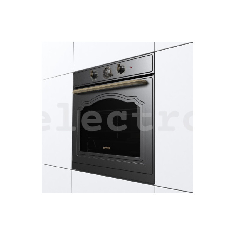Интегрируемый духовой шкаф Gorenje, 77 л, черный, BOS67371CLB