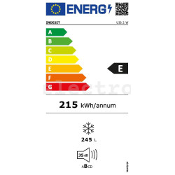 Морозильник Indesit, 245 л, высота 167 см, белый, UI62W