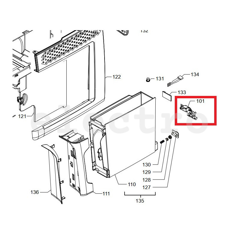 Соединитель бака воды для кофемашин PHILIPS/ SAECO, 421945006761