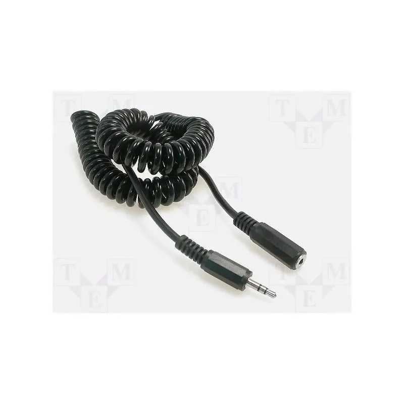 Спиральный кабель, вилка 3,5 мм/ розетка 3,5 мм, 5,0 м, 3354608