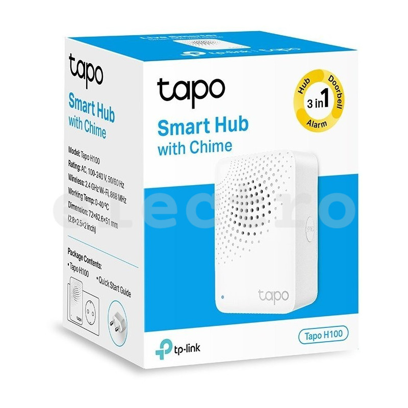 Центр управления умным домом с дверным звонком TP-Link Tapo Hub H100, TAPOH100