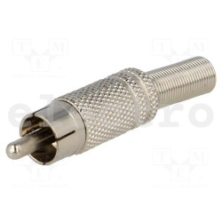 RCA pistik metallist punane triip, CC-010R, 295014