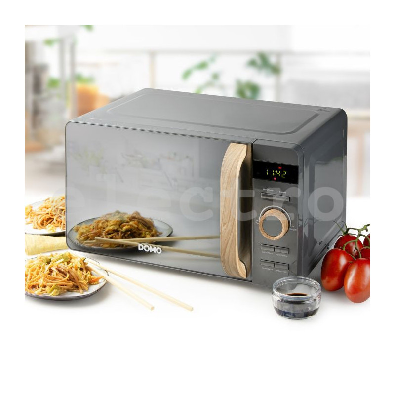 Микроволновая печь, 20 л, 700 Вт, DOMO, серебристый, DO3420
