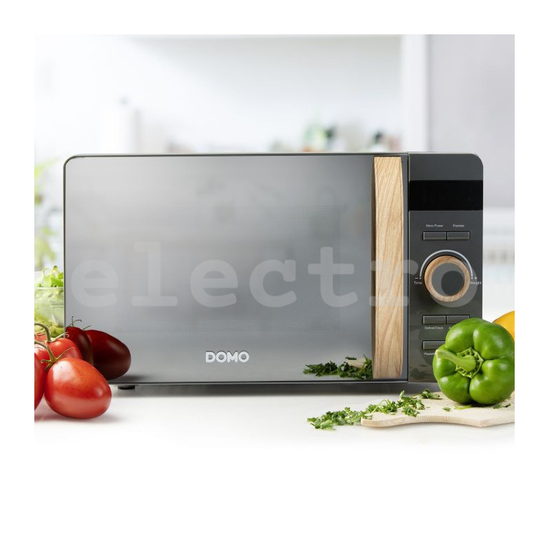 Микроволновая печь, 20 л, 700 Вт, DOMO, серебристый, DO3420