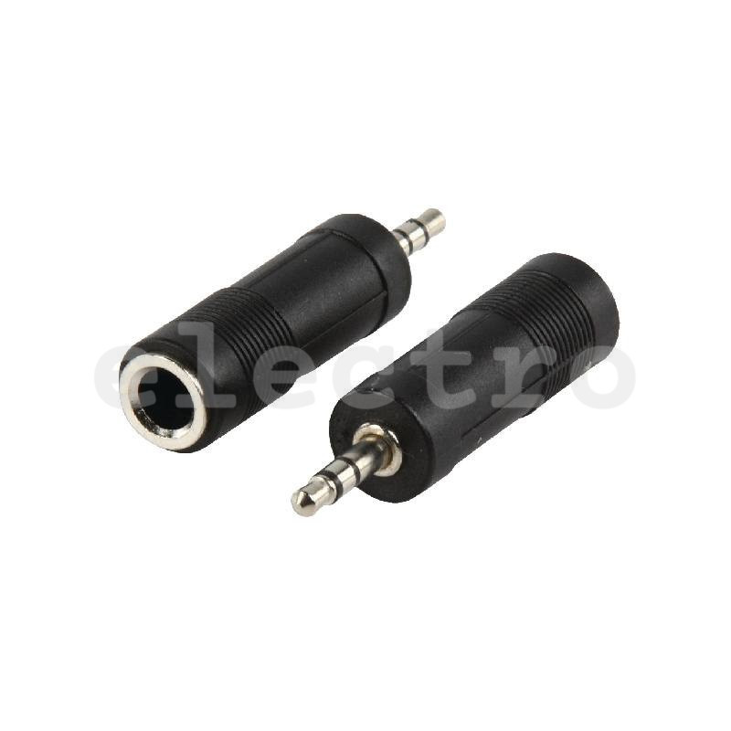 Адаптер, переходник 3,5мм вилка/ 6,35мм гнездо/ стерео