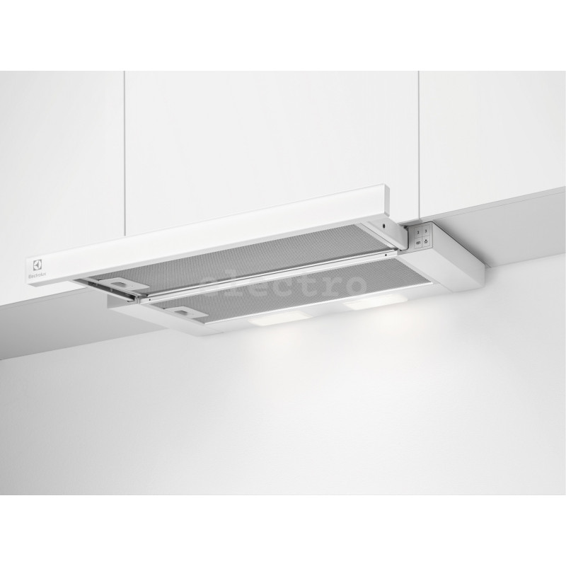 Интегрируемая вытяжка Electrolux, 410 м³/ч, ширина 59,8 см, белый, LFP326FW