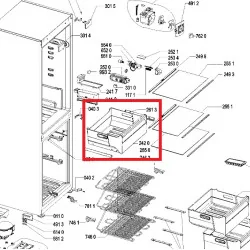 Ящик для овощей к холодильнику Whirlpool, 480132101121, 481010569993, использованны деталь