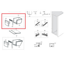 Верхний ящик для овощей для SBS холодильника Samsung, DA97-06063B