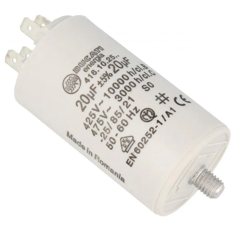 Mootori käivituskondensaator 20mF 450V CBB60, H7582274