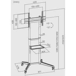 Напольная стойка для телевизора SUPERIOR 37"-70", SUPSTV022