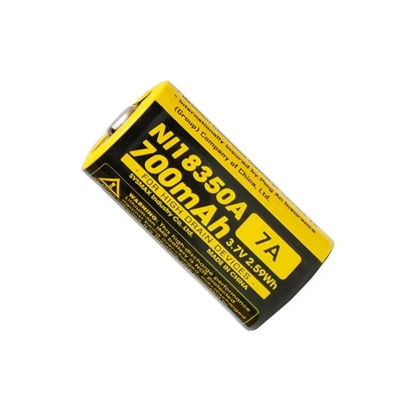 аккумулятор Nitecore IMR18350A, 700 мАч, 3,7 В