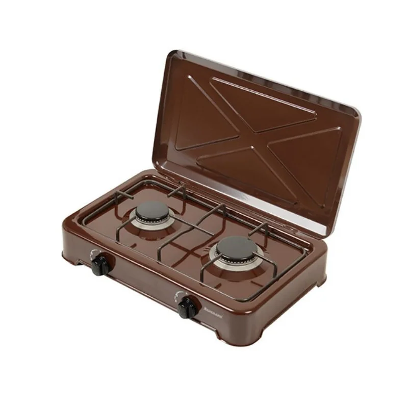 Газовая плитка с двумя конфорками Ravanson, коричневый, K02T