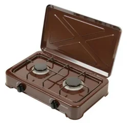 Газовая плитка с двумя конфорками Ravanson, коричневый, K02T