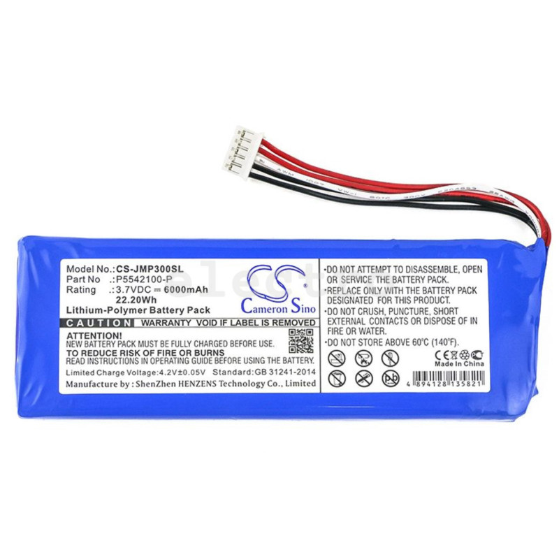 Aku 3,7V 6000mAh LI-POLYMER, JBL PULSE 3 aku, mitte originaal