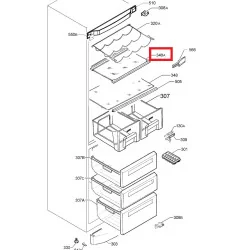 Electrolux külmiku klaasriiul, 4055954491, 2425099476
