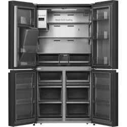 SBS-külmik Hisense, Cross Door, NoFrost, 577 L, kõrgus 179 cm, must, RQ760N4IFE