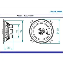 Автомобильные динамики Alpine SXE-1325S