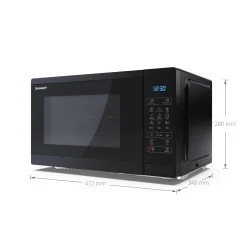 Микроволновая печь Sharp, 25 л, 900 Вт, черный, YC-MG252AE-B