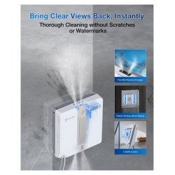 Aknapesurobot Ecovacs Winbot Mini, valge/hall, WINBOTMINI