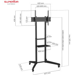 TV põrandakinnitus SUPERIOR 37"-70", SUPSTV022