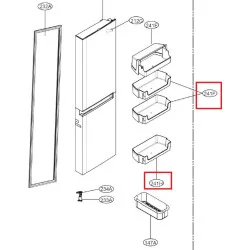 LG SBS külmiku pudeliriiul, MAN63668401