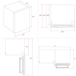 Külmik Teka, 80 L, kõrgus 85 cm, valge, RSR10138WH