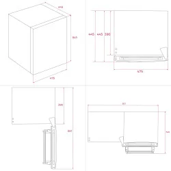 Külmik Teka, 80 L, kõrgus 85 cm, valge, RSR10138WH