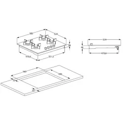 Газовая варочная поверхность Beko, HILW64235S