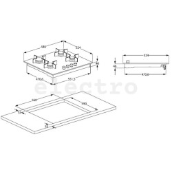 Integreeritav gaasiplaat BEKO, HILW64235S