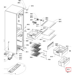 Ящик морозильной камеры (нижний) для холодильника Whirlpool, 481010596937
