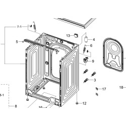 Пружина бака для стиральной машины Samsung, DC61-02146B, L-155 мм D-26 мм