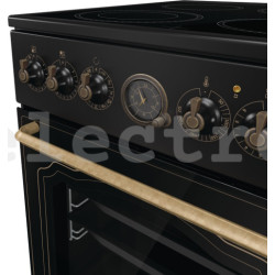 Керамическая плита Gorenje, ретро, 70 л, черный, GECS5B70CLB Керамическая плита Gorenje, ретро, 70 л, черный, GECS5B70CLB