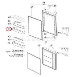 Snaige külmiku ukseriiul D357258-V2, G830509 sinise tooniga