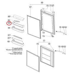 Полка двери для холодильника Snaige D357267-P3