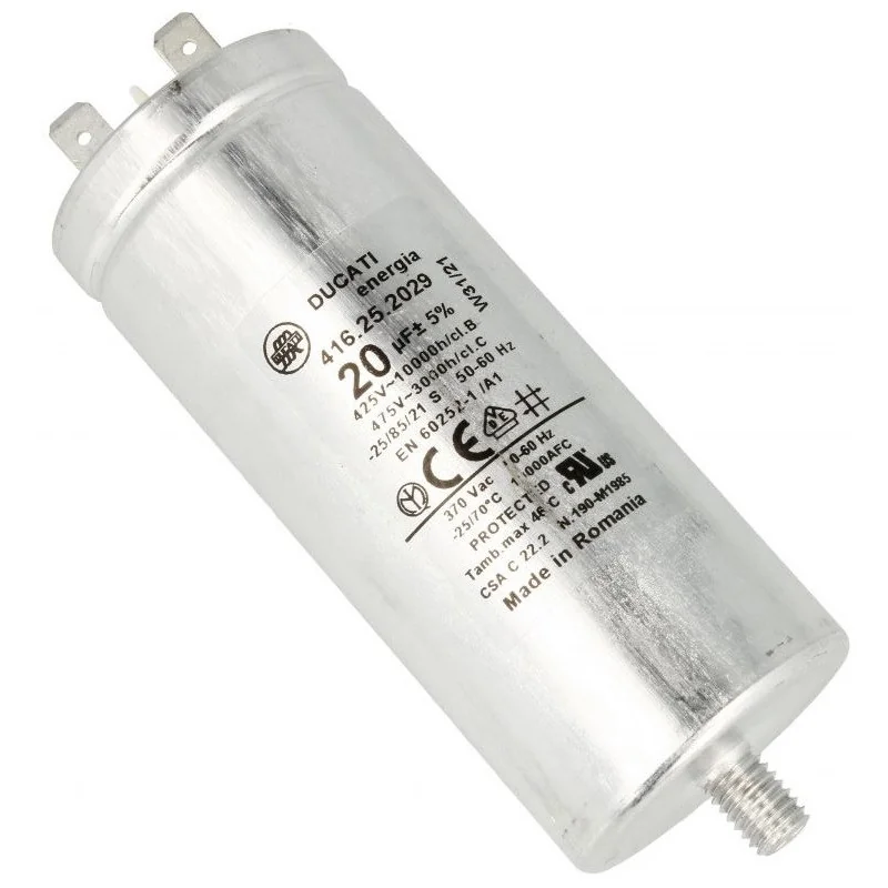 пусковой конденсатор для двигателей 20mF 450V, 416252029, DUCATI, 20uF