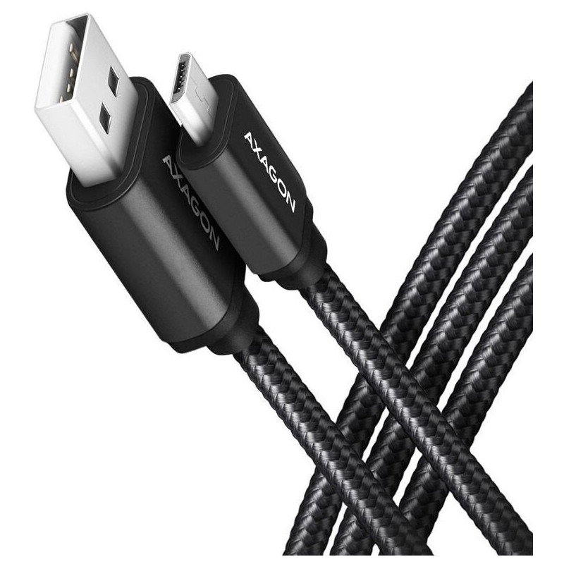 USB-A/ Micro-USB kaabel, 1,0 m, must , AXAGON, BUMM-AM10AB