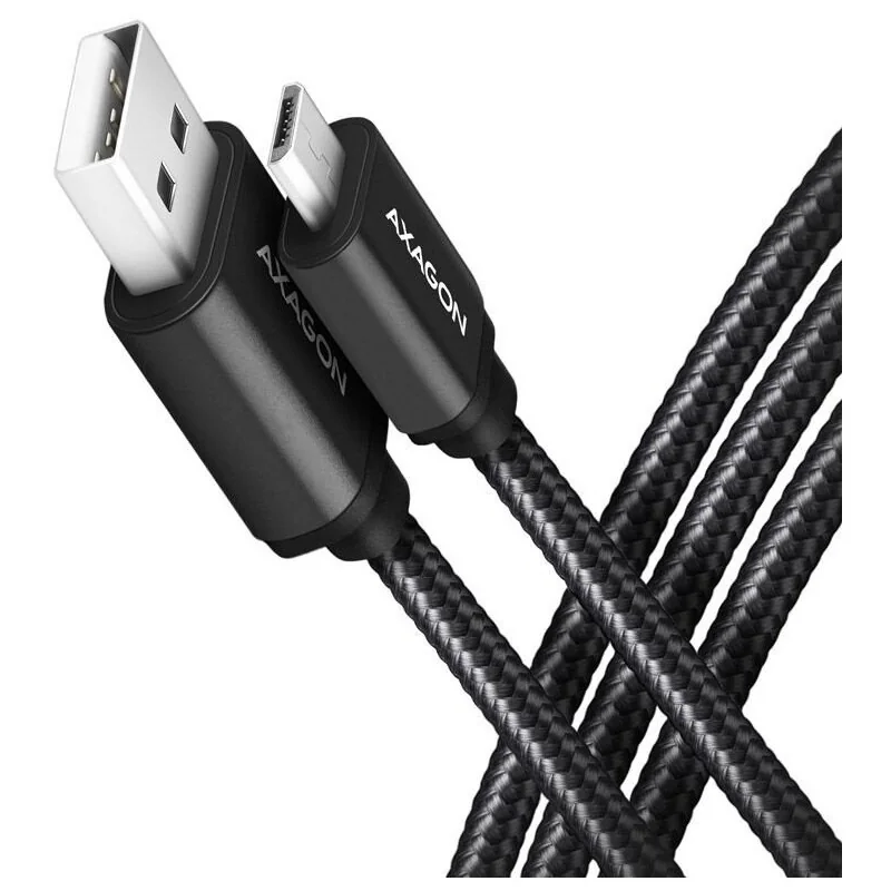 USB-A/ Micro-USB kaabel, 1,0 m, must , AXAGON, BUMM-AM10AB