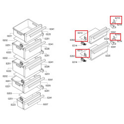 BOSCH külmiku juurvilja sahtli esipaneeli hinge kinnitid, 00639091