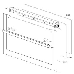 Внутреннее стекло двери духовки Electrolux, Zanussi, AEG, 5616107099